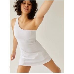 Outdoor Voices White One-Shoulder Mini Dress